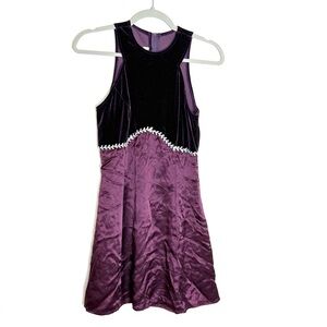 Vtg 90’s Jessica McClintock Velvet Sleeveless Dress empire waist girls sz 7/8